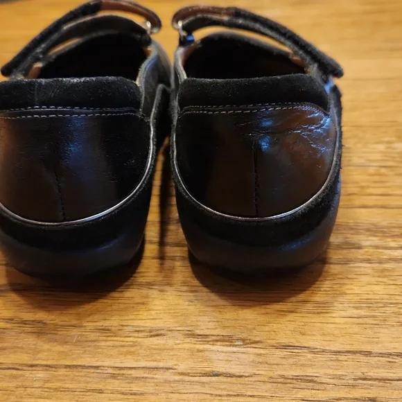 Naot Matai Mary Jane Leather Black Swirl Shoes Size 37 - Picture 4 of 11